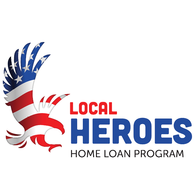 Local Heroes Logo with Americana Eagle